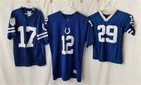 Lot of 3 Colts Youth Jerseys - 1 XL  1 Large and