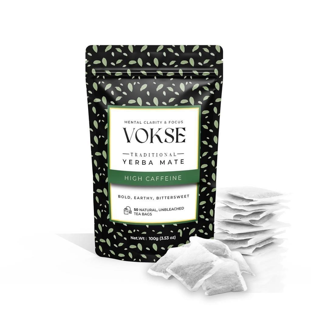Vokse Yerba Mate Unsmoked Natural Tea Bags 70mg