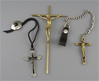 (3) Crucifixes, two marked Germany
