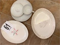 (2) Platters, Plate, Cup & Saucer (R1)