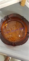 Antique amber ashtray