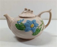Vintage Hull Art Pottery Pink Floral Tea Pot Has