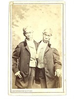 CDV Photo Conjoined Twins Chang & Eng Bunker