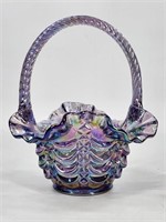 IRIDESCENT GLASS HANDLED BASKET