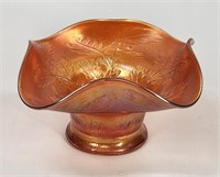 CARNIVAL GLASS FOOTED COMPOTE