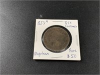 1853 A (Paris Mint) 20 Centimes Napoleon the III c