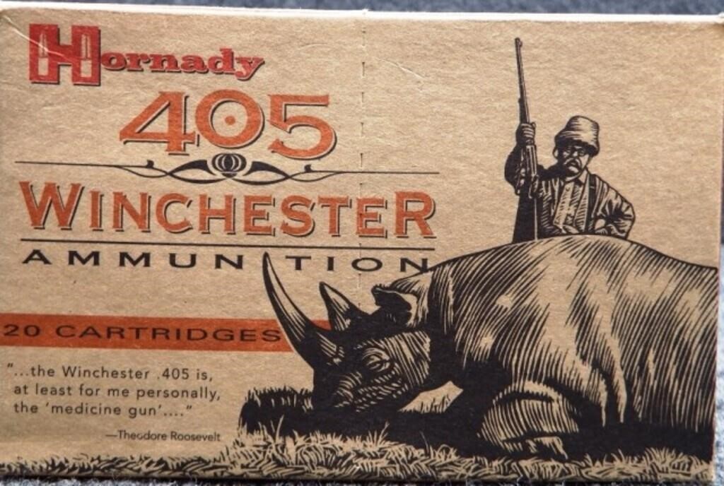 (20) Rounds .405 WIN Hornady Ammuntion