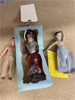 2 Native American Dolls & 5" Doll