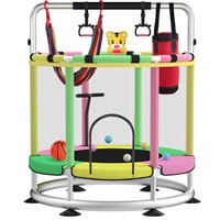 Trampoline for Kids, Update T-handrail Adjustable