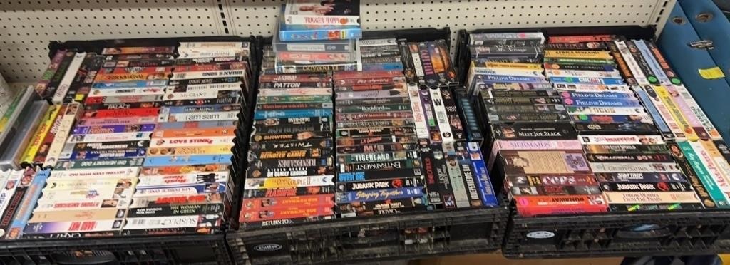 190+ VHS New & Used with Crates