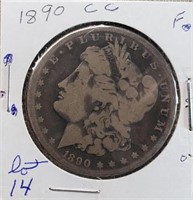 1890CC Morgan Dollar F