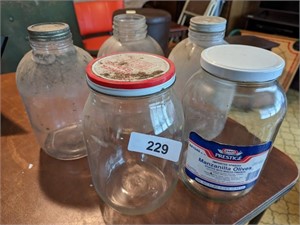 (5) 1-Gallon Glass Jars
