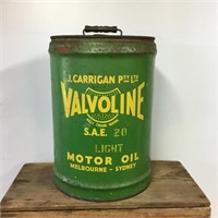 Early Valvoline 5 Gallon Drum
