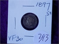 Canada 1897 5 Cent VF 30