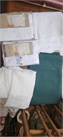 Assorted table cloths and curtains