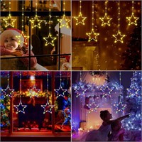 NEW $30 LED Curtain Star Lights w/Timer