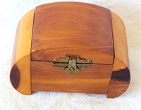 Small Vintage Cedar Trinket Box