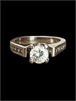 14k White Gold 1.33ct Solitaire Diamond Ring