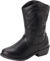 bebe Girls' Cowgirl Boots - Mid Calf - Black