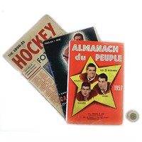 Brochures dédiés aux joueurs de hockey 1950-57.