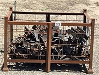 Metal Bin with Harvester Chain