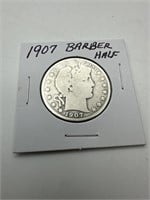 1907 Barber Half Dollar Coin