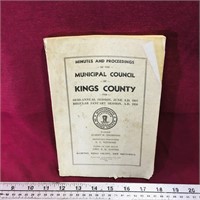 1958 Kings County Municipal Council Booklet