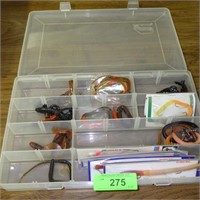 ASST. RUBBER WORMS IN PLANO TACKLE BOX