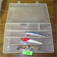 ASST. FISHING LURES IN BASS PRO SHOP TACKLE BOX