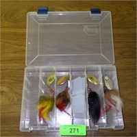 MUSKY FISHING LURES IN PLANO TACKLE BOX