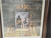 ACDC Autographed Limited Edition Record w/COA