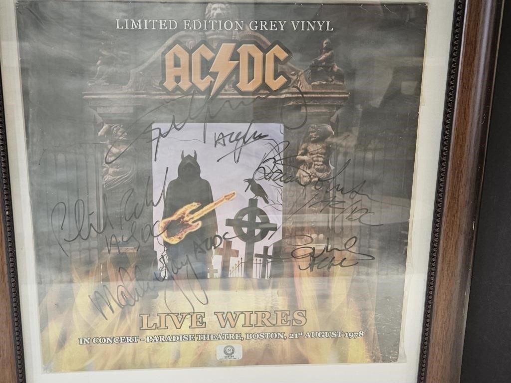 ACDC Autographed Limited Edition Record w/COA