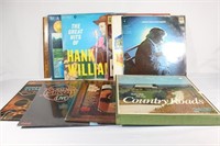 Large lot of VTG records Hank Williams,Johnny Cash