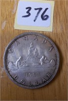 1963 Canadian SILVER DOLLAR