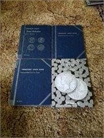 4 books of Mercury dime coins