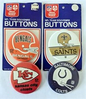 4 Vintage NFL Pin Pinback Buttons Baltimore Colts