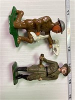 2 Lead Army Figures