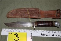 Western knife w/5 1/2" blade & sheath