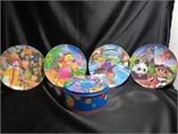 4 McDonalds Plates and Collector Tin