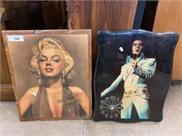 Marilyn Monroe & Elvis decorative clocks.