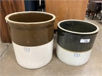 5 & 6 gallon stoneware crocks.