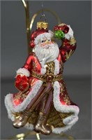 Beautiful Glass Santa Claus Ornament