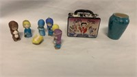 Betty Boop Lunch Box,Vase,Nativity Figures