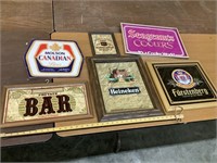 (6) Beer/Alcohol Related Mirrors & Signs