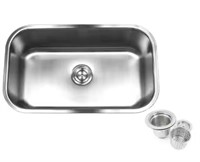 Stainless Steel 31.5 in. Single Bowl Kitchen Sink