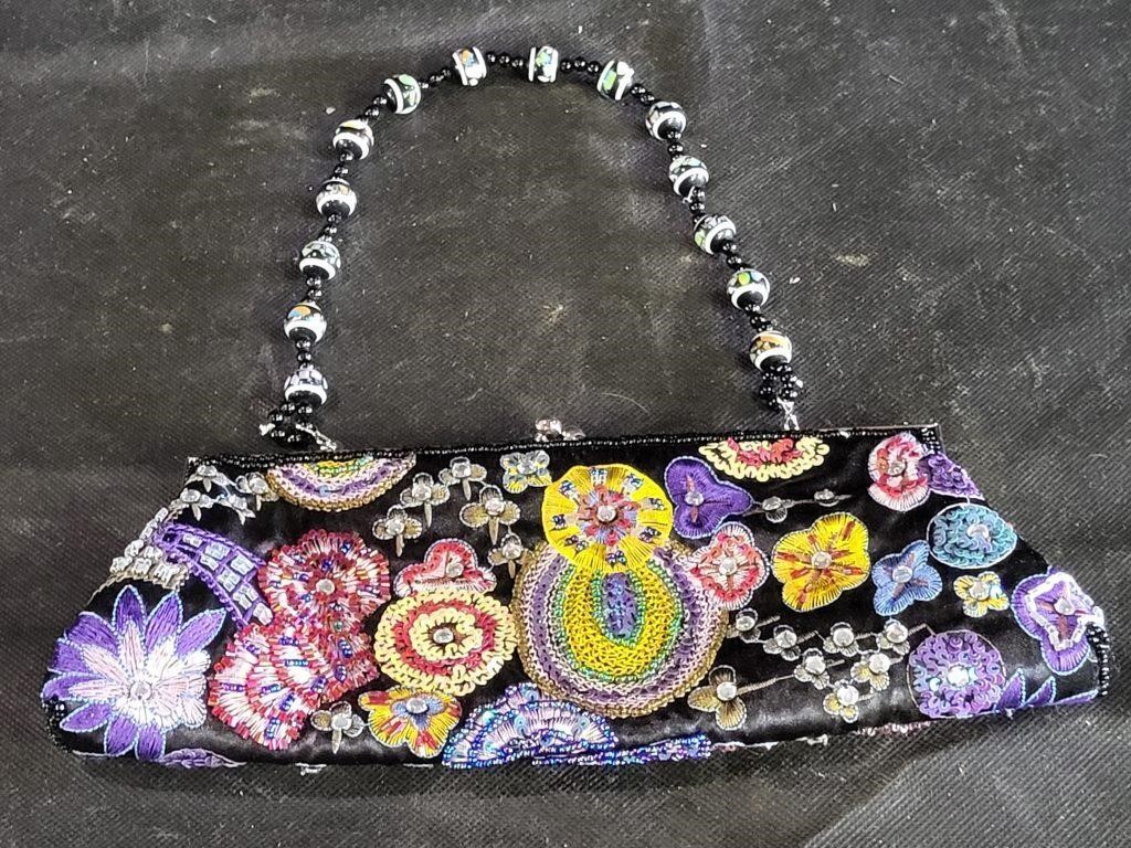 Embroidered Tapestry Hand Bag