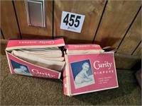 Vintage Cloth Diapers In Boxes(Bonus room)