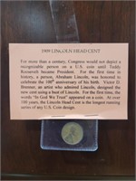 1909 Lincoln head cent coin