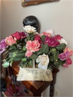 Basket of Artificial Flowers