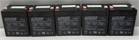 Lot of 5 UltraTech 12V 4.5Ah Batteries - NEW $100
